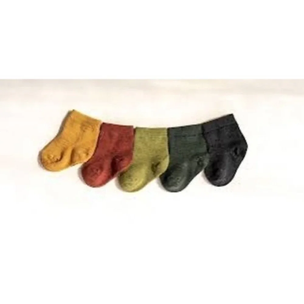 Nui Organics Merino Wool Ribbed Socks Navy Blue Kids NWT